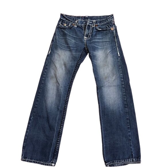 VINTAGE True Religion Jeans Size 34 BILLY SUPER T Blue - Picture 5 of 7